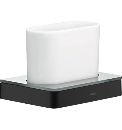 Kubek na szczoteczki do zębów Czarny Matowy AXOR Universal Softsquare Axor (42834670)