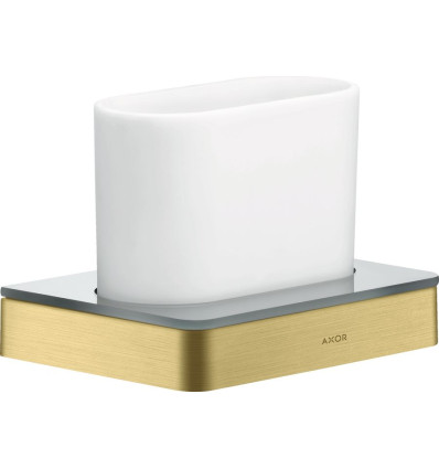 Kubek na szczoteczki do zębów Mosiądz Szczotkowany AXOR Universal Softsquare Axor (42834950)