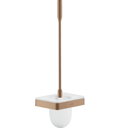 Szczotka do WC z pojemnikiem, ścienna Czerwony Złoty Szczotkowany AXOR Universal Softsquare Axor (42835310)