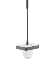 Szczotka do WC z pojemnikiem, ścienna Czarny Chrom Szczotkowany AXOR Universal Softsquare Axor (42835340)