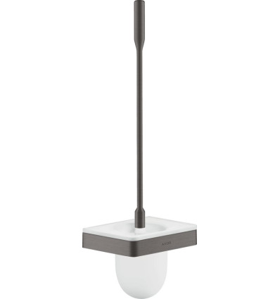 Szczotka do WC z pojemnikiem, ścienna Czarny Chrom Szczotkowany AXOR Universal Softsquare Axor (42835340)
