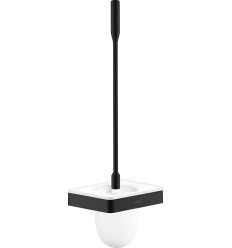 Szczotka do WC z pojemnikiem, ścienna Czarny Matowy AXOR Universal Softsquare Axor (42835670)
