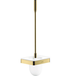 Szczotka do WC z pojemnikiem, ścienna Mosiądz Polerowany AXOR Universal Softsquare Axor (42835930)