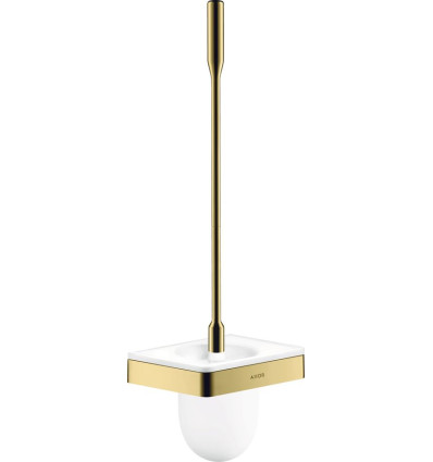 Szczotka do WC z pojemnikiem, ścienna Mosiądz Polerowany AXOR Universal Softsquare Axor (42835930)