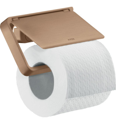 Uchwyt na papier toaletowy z osłoną Czerwony Złoty Szczotkowany AXOR Universal Softsquare Axor (42836310)