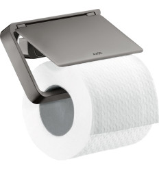 Uchwyt na papier toaletowy z osłoną Czarny Chrom Polerowany AXOR Universal Softsquare Axor (42836330)