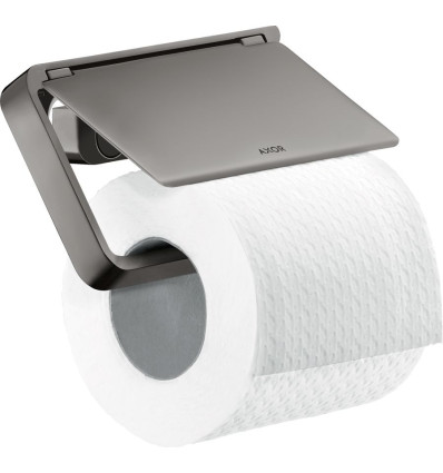 Uchwyt na papier toaletowy z osłoną Czarny Chrom Polerowany AXOR Universal Softsquare Axor (42836330)