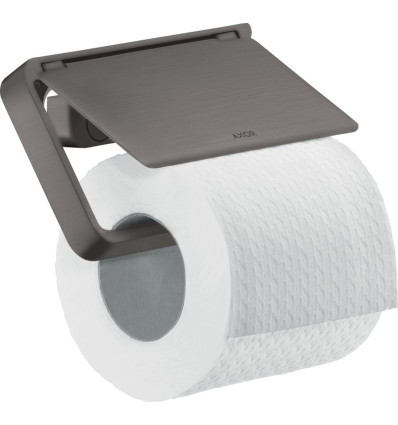 Uchwyt na papier toaletowy z osłoną Czarny Chrom Szczotkowany AXOR Universal Softsquare Axor (42836340)