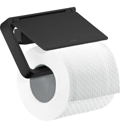 Uchwyt na papier toaletowy z osłoną Czarny Matowy AXOR Universal Softsquare Axor (42836670)