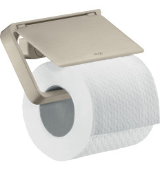 Uchwyt na papier toaletowy z osłoną Nikiel Szczotkowany AXOR Universal Softsquare Axor (42836820)