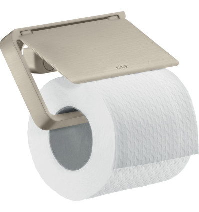 Uchwyt na papier toaletowy z osłoną Nikiel Szczotkowany AXOR Universal Softsquare Axor (42836820)