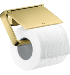 Uchwyt na papier toaletowy z osłoną Mosiądz Polerowany AXOR Universal Softsquare Axor (42836930)