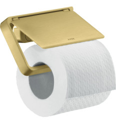Uchwyt na papier toaletowy z osłoną Mosiądz Szczotkowany AXOR Universal Softsquare Axor (42836950)