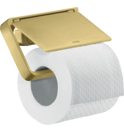 Uchwyt na papier toaletowy z osłoną Mosiądz Szczotkowany AXOR Universal Softsquare Axor (42836950)