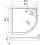 Brodzik półokrągły medio akrylowy 90x90x7,5 Granada Roca (A27T003000)