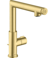 Bateria umywalkowa Select 220 z kompletem odpływowym z cięgłem Mosiądz Szczotkowany AXOR Uno Axor (45016950)