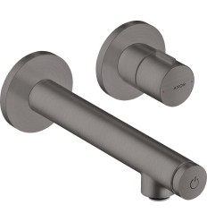Bateria umywalkowa Select z wlewką 158 mm, ścienna, podtynkowa Czarny Chrom Szczotkowany AXOR Uno Axor (45112340)