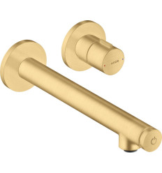 Bateria umywalkowa Select z wylewką 221 mm, ścienna, podtynkowa Złoty Optyczny Szczotkowany AXOR Uno Axor (45113250)
