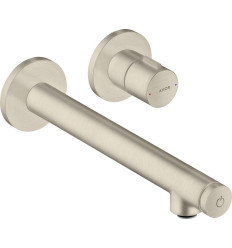 Bateria umywalkowa Select z wylewką 221 mm, ścienna, podtynkowa Nikiel Szczotkowany AXOR Uno Axor (45113820)