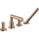 4-otworowa bateria na brzeg wanny z uchwytami Zero Czerwony Złoty Polerowany AXOR Uno Axor (45444300)