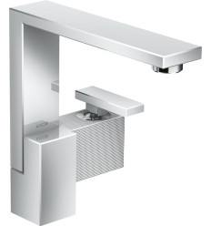 Jednouchwytowa bateria umywalkowa 190 z kompletem odpływowym Push-Open, szlif diamentowy Chrom AXOR Edge Axor (46021000)
