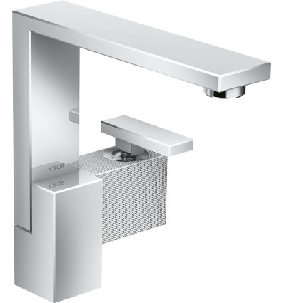 Jednouchwytowa bateria umywalkowa 190 z kompletem odpływowym Push-Open, szlif diamentowy Chrom AXOR Edge Axor (46021000)