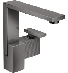 Jednouchwytowa bateria umywalkowa 190 z kompletem odpływowym Push-Open, szlif diamentowy Czarny Chrom AXOR Edge Axor (46021330)