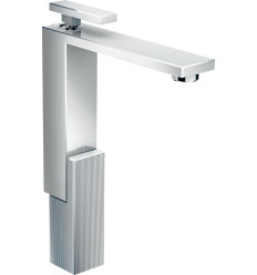 Jednouchwytowa bateria umywalkowa 280 do umywalek nablatowych z kompletem odpływowym Push-Open, szlif AXOR Edge Axor (46031000)