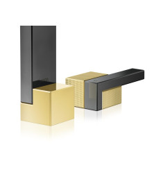 3-otworowa bateria umywalkowa 130 z kompletem odpływowym Push-Open, szlif diamentowy Czarny Chrom AXOR Edge Axor (46051330)