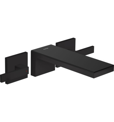 3-otworowa bateria umywalkowa z wylewką 221 mm, ścienna, podtynkowa czarny matowy/czarne szkło AXOR MyEdition Axor (47080670)