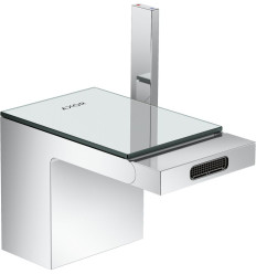 Jednouchwytowa bateria bidetowa z kompletem odpływowym Push-Open Chrom/Szkło Lustrzane AXOR MyEdition Axor (47210000)