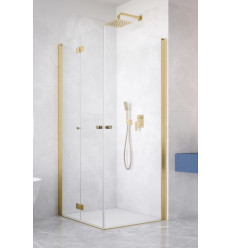 Kabina prysznicowa 80x80 Nes Brushed Gold KDD B / KDD I Radaway (10024080-99-01L + 10015080-99-01R)