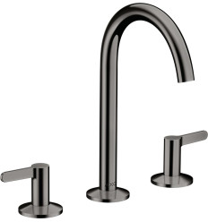 3-otworowa bateria umywalkowa 170 z kompletem odpływowym Push-Open Czarny Chrom Polerowany AXOR One Axor (48050330)