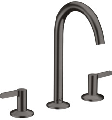 3-otworowa bateria umywalkowa 170 z kompletem odpływowym Push-Open Czarny Chrom Szczotkowany AXOR One Axor (48050340)