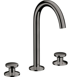 3-otworowa bateria umywalkowa Select 170 z kompletem odpływowym Push-Open Czarny Chrom Polerowany AXOR One Axor (48070330)