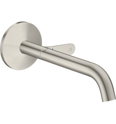 Bateria umywalkowa Select z wlewką 220 mm, ścienna, podtynkowa Stal Szlachetna Optyczna AXOR One Axor (48112800)