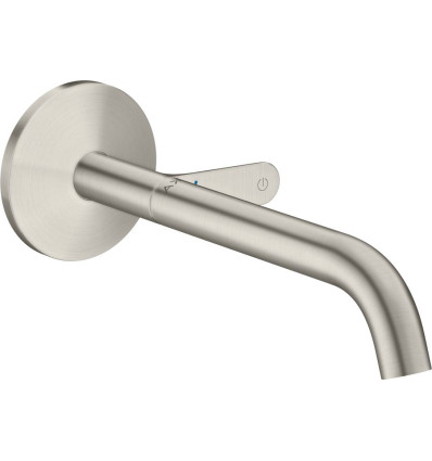 Bateria umywalkowa Select z wlewką 220 mm, ścienna, podtynkowa Stal Szlachetna Optyczna AXOR One Axor (48112800)