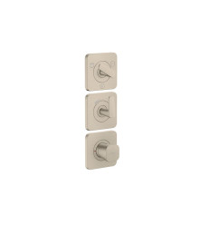 Moduł termostatyczny 380/120 do 3 odbiorników z rozetami, podtynkowy Nikiel Szczotkowany AXOR Citterio C Axor (49710820)