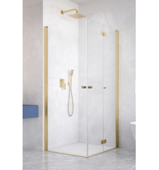 Kabina prysznicowa 80x80 Nes Brushed Gold KDD B / KDD I Radaway (10015080-99-01L + 10024080-99-01R)