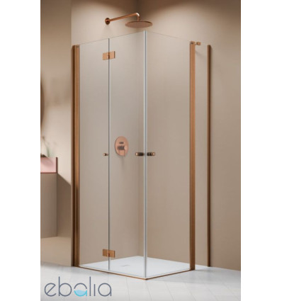 Kabina prysznicowa 80x80 Nes Brushed Copper KDD B / KDD II Radaway (10024080-93-01L + 10016080-93-01R)