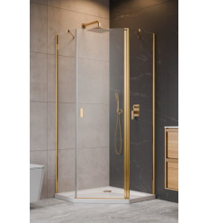 Kabina prysznicowa 80x90 Nes Gold PTJ Radaway (10052000-09-01R + 10052600-09-01)