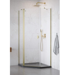 Kabina prysznicowa 80x80 Nes Brushed Gold PTJ Radaway (10052000-99-01L + 10052500-99-01)