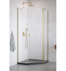 Kabina prysznicowa 80x80 Nes Brushed Gold PTJ Radaway (10052000-99-01R + 10052500-99-01)