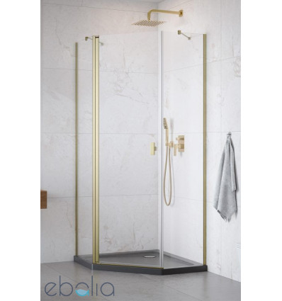 Kabina prysznicowa 80x80 Nes Brushed Gold PTJ Radaway (10052000-99-01L + 10052500-99-01)
