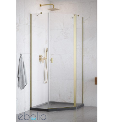 Kabina prysznicowa 80x90 Nes Brushed Gold PTJ Radaway (10052000-99-01R + 10052600-99-01)