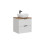 Zestaw meblowy 60 cm z blatem i umywalką nablatową Smile Adel White Comad (SET -ADW B 60 CM UN 6252)