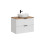 Zestaw meblowy 80 cm z blatem i umywalką nablatową Smile Adel White Comad (SET -ADW B 80 CM UN 6252)