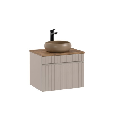 Zestaw meblowy 60cm z blatem i umywalką nablatową Wiki Iconic Cashmere Comad (SET - ICC B 60 CM WIKI-MC)