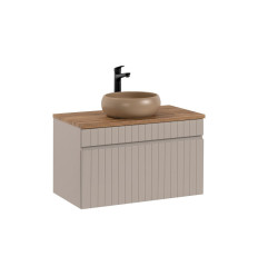 Zestaw meblowy 80cm z blatem i umywalką nablatową Wiki Iconic Cashmere Comad (SET - ICC B 80 CM WIKI-MC)