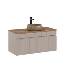 Zestaw meblowy 100cm z blatem i umywalką nablatową Wiki Iconic Cashmere Comad (SET - ICC B 100 CM WIKI-MC)